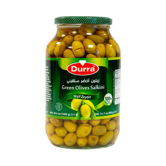 Durra Kleine Groene Olijven Salkini met Pit 1,4KG