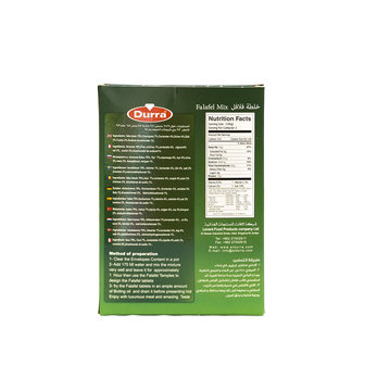 Durra Falafel Kruidenmix 175 Gram achterkant