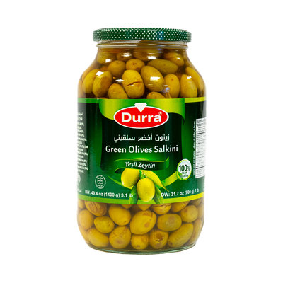 Durra Kleine Groene Olijven Salkini met Pit 1,4 KG