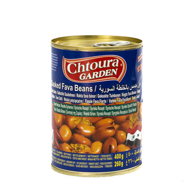 Chtoura Garden Gekookte Bonen met Komijn en rode Pepers volgens Syrisch Recept 400 Gram